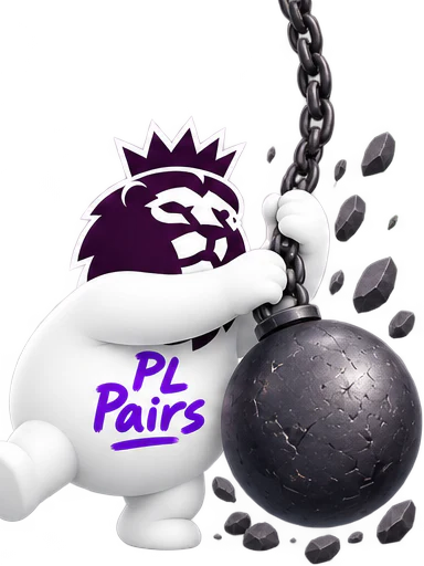 PL Pairs mascot swinging a wrecking ball