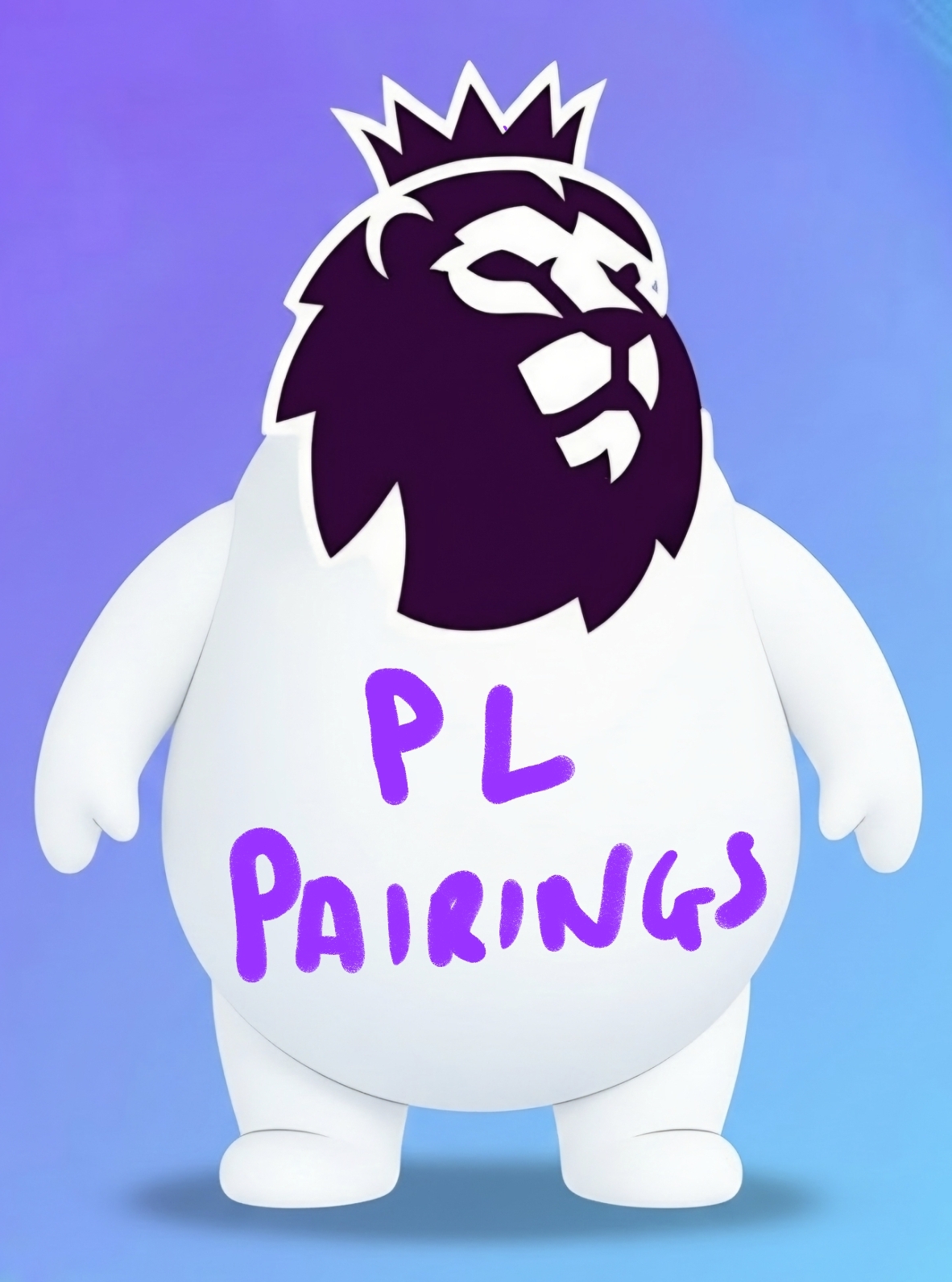 The crowned PL Pairs lion mascot